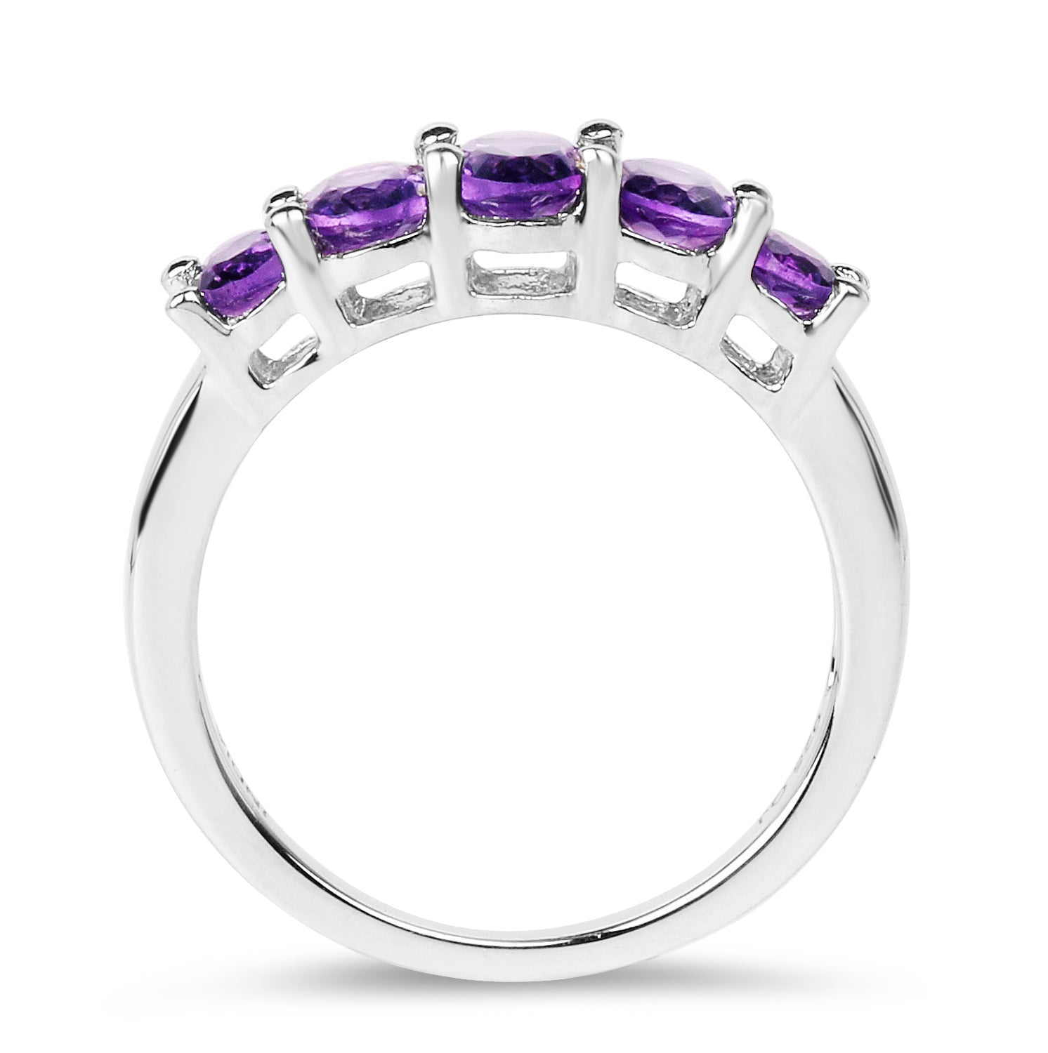 1.43 Carat Genuine Amethyst .925 Sterling Silver Ring  DestGlow