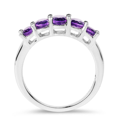1.43 Carat Genuine Amethyst .925 Sterling Silver Ring  DestGlow