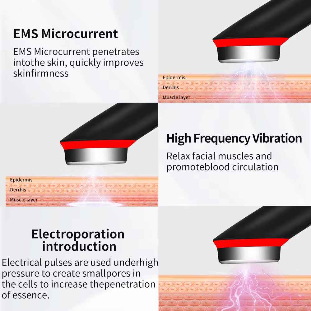 7 Colors Age-R Booster Pro Facial Skin Care anti Wrinkle Beauty Device EMS Microcurrent Lift Massager Home Use Beauty Skin Care