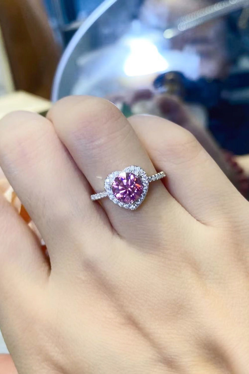 Lifelong Journey 1 Carat Pink Sparkala™ Heart Ring by Sparkala