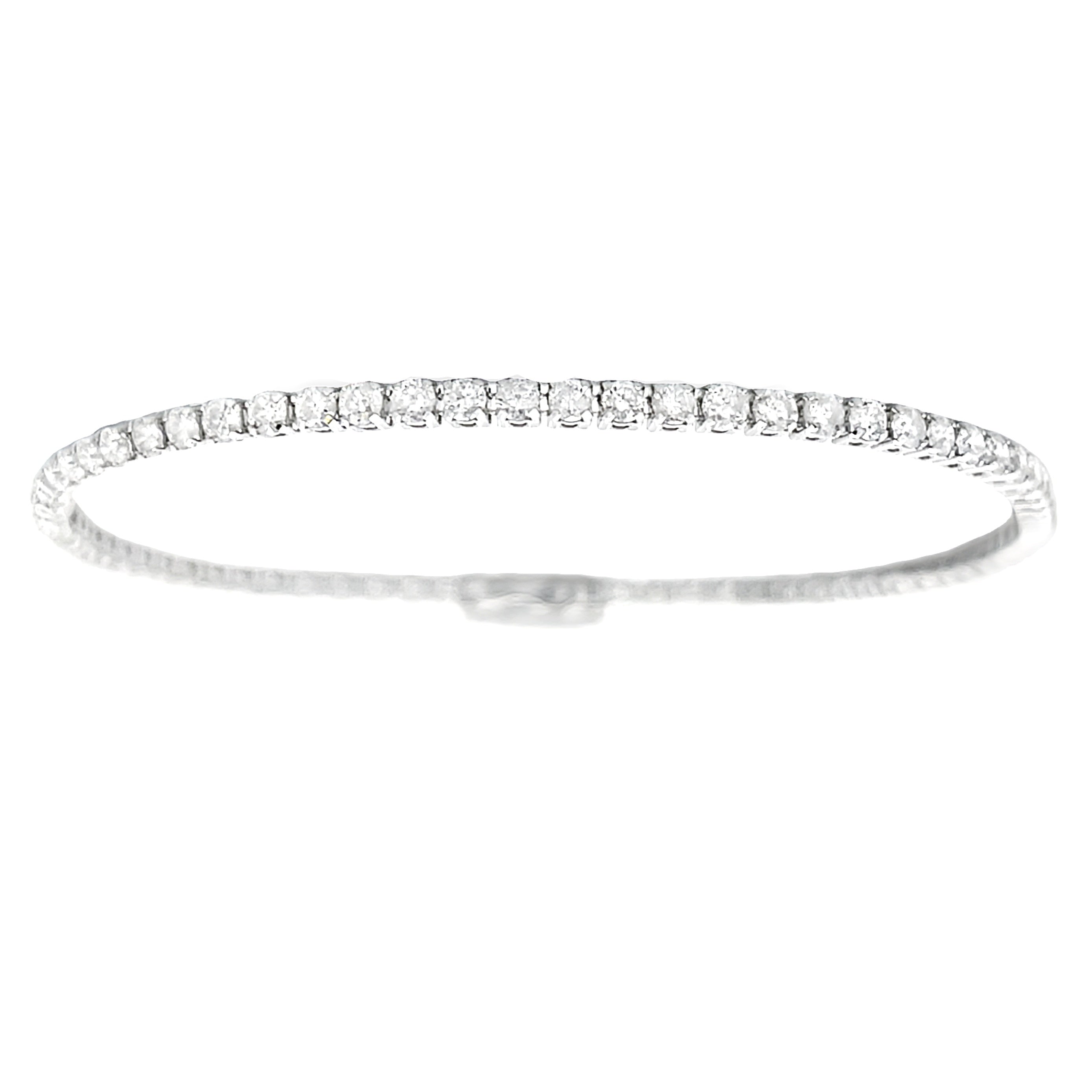 Natural 3.00ct Diamond Tennis Bracelet 14KT White Gold by Bids.com