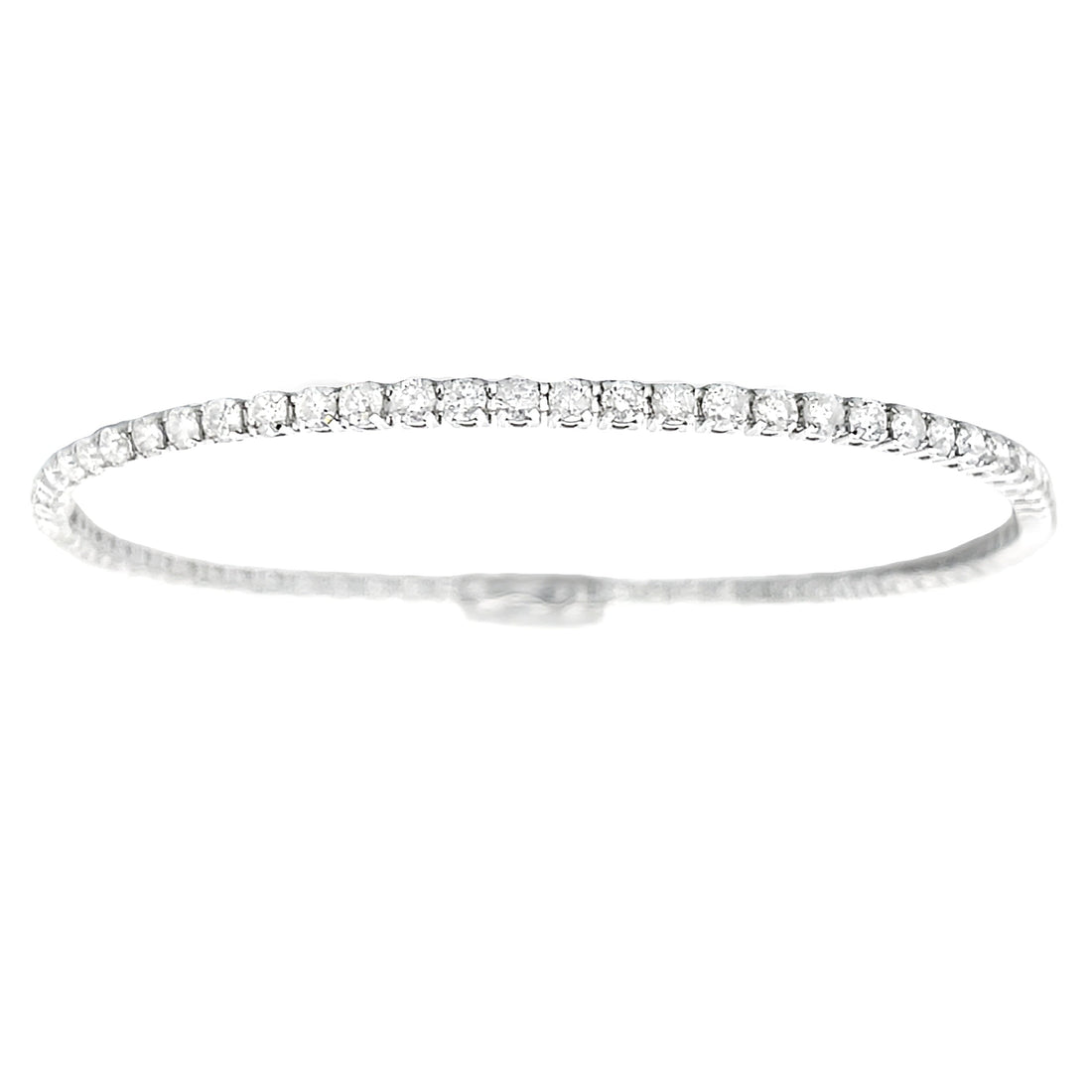 Natural 3.00ct Diamond Tennis Bracelet 14KT White Gold by Bids.com