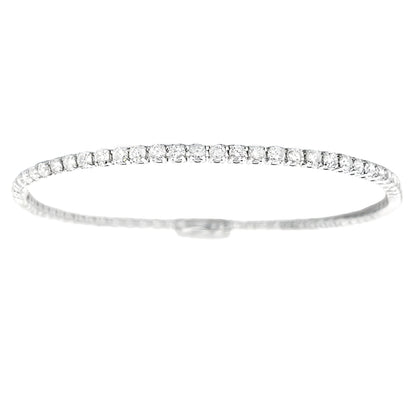 Natural 3.00ct Diamond Tennis Bracelet 14KT White Gold by Bids.com