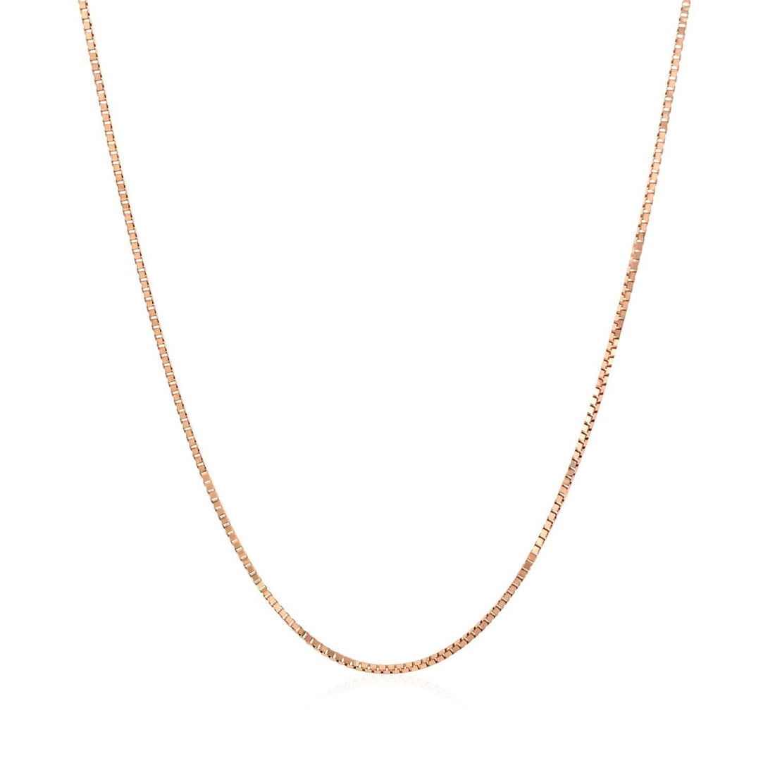 14k Rose Gold Classic Box Chain 0.8mm by Bids.com