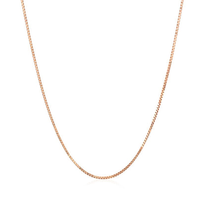 14k Rose Gold Classic Box Chain 0.8mm by Bids.com