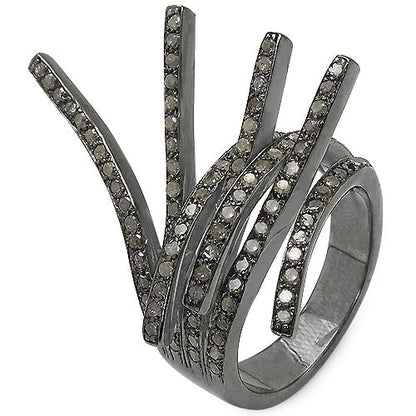 1.53 Carat Genuine TLB Diamond .925 Sterling Silver Ring by Bids.com