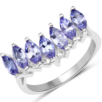 1.68 Carat Genuine Tanzanite .925 Sterling Silver Ring by Bids.com