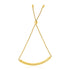 14k Yellow Gold Lariat Bracelet with Polished Curved Bar by Bids.com