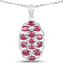 2.86 Carat Glass Filled Ruby .925 Sterling Silver Pendant  DestGlow