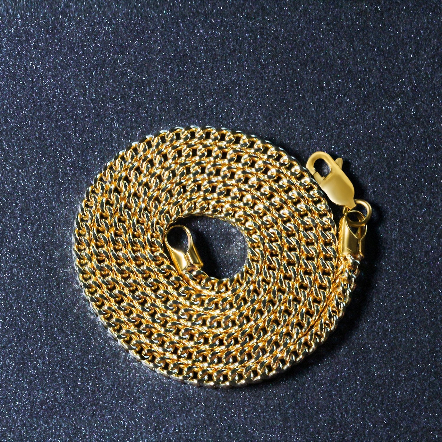 3.2mm 14k Yellow Gold Square Franco Chain by Bids.com