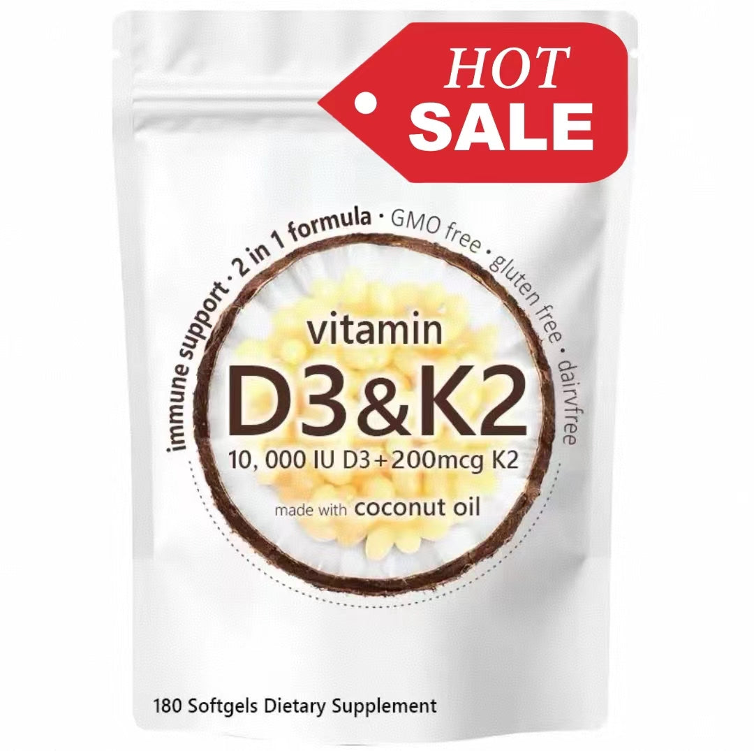 Vitamin D3 K2 Supplement Softgels  DestGlow