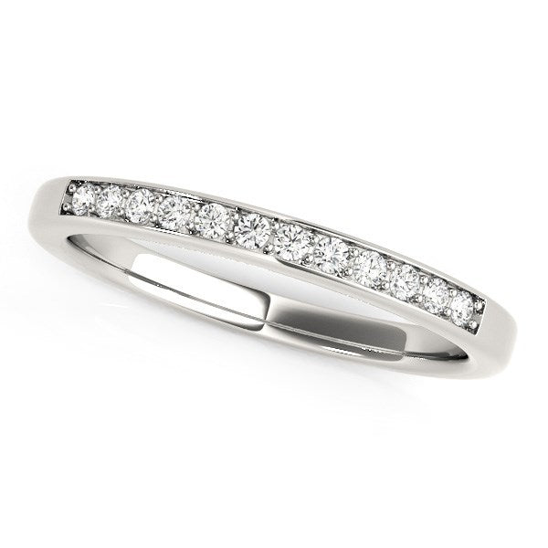 14k White Gold Diamond Wedding Band (1/8 cttw) by Bids.com