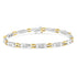 10K Two-Tone Gold Princess Cut Diamond Geo Link Bracelet (1.00 cttw, H-I Color, SI1-SI2 Clarity) by Bids.com