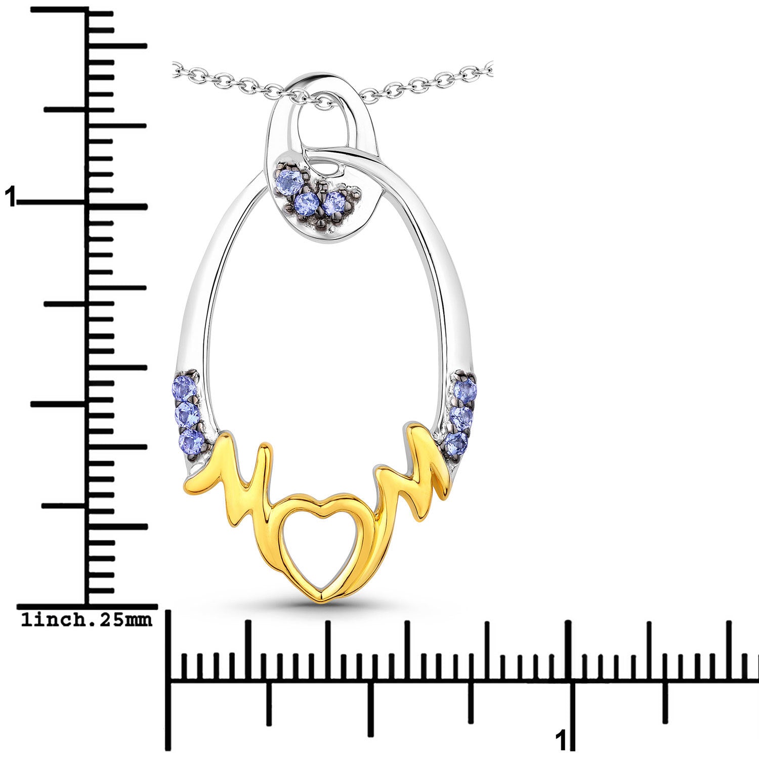 0.18 Carat Genuine Tanzanite .925 Sterling Silver Pendant by Bids.com