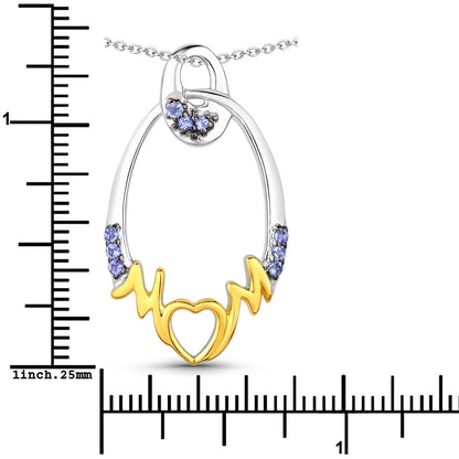 0.18 Carat Genuine Tanzanite .925 Sterling Silver Pendant by Bids.com