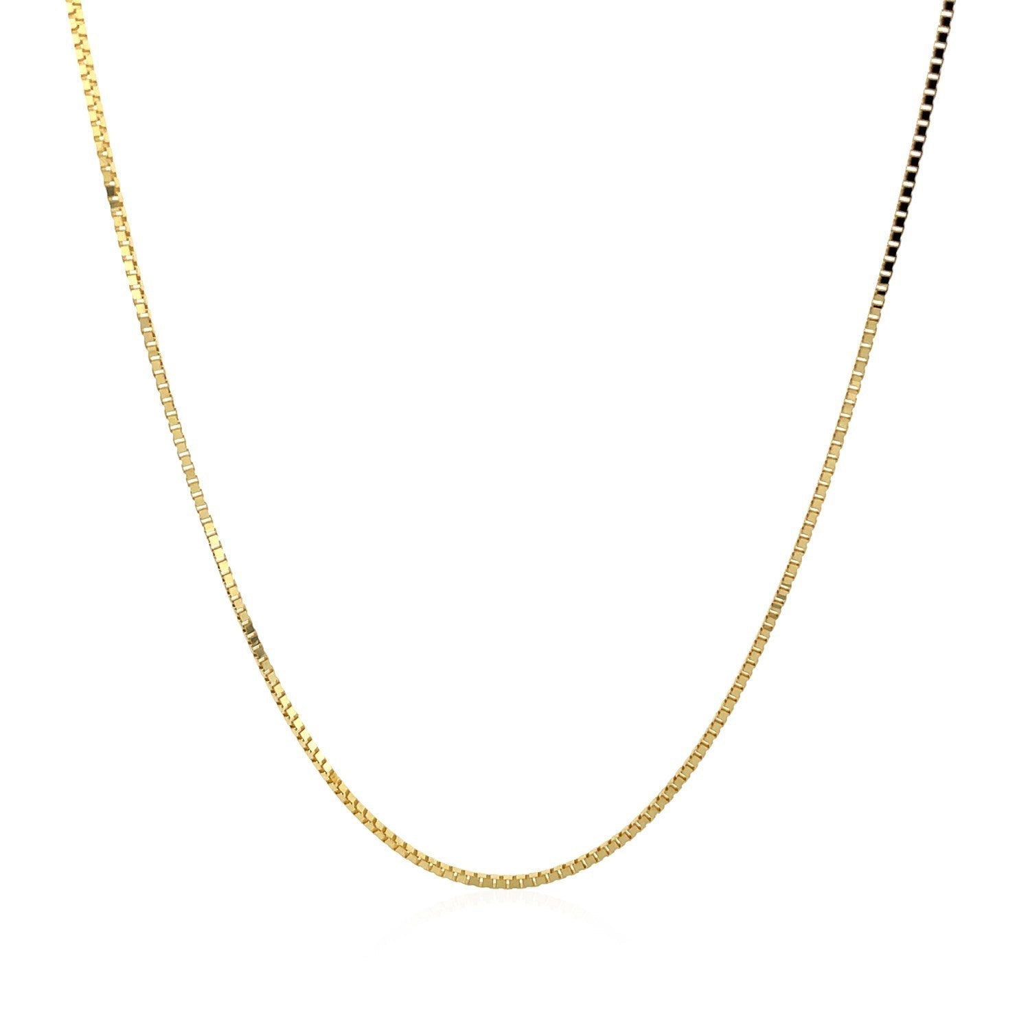 14k Yellow Gold Classic Box Chain 0.8mm by Bids.com