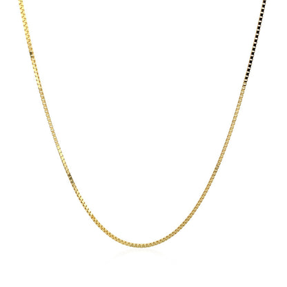 14k Yellow Gold Classic Box Chain 0.8mm by Bids.com