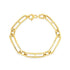 14k Yellow Gold 7 1/4 inch Elongated Alternating Mariner Link Bracelet (7.40 mm) by Bids.com