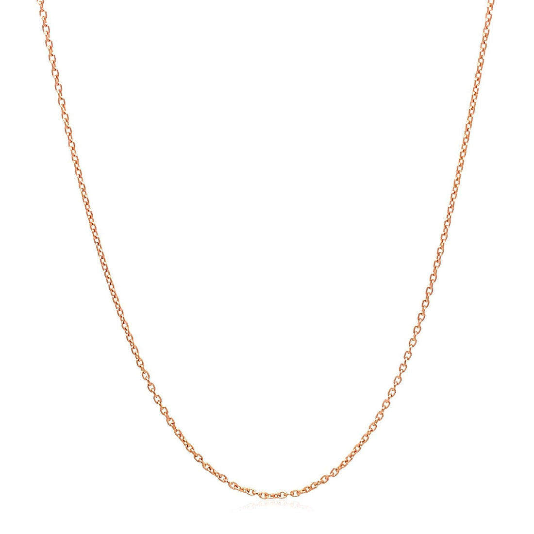14k Rose Gold Oval Cable Link Chain 0.97mm by Bids.com