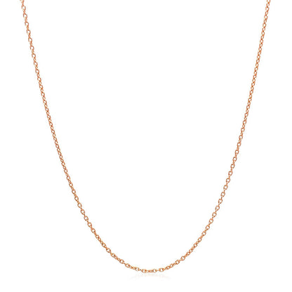 14k Rose Gold Oval Cable Link Chain 0.97mm by Bids.com