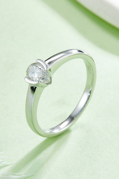 Brilliant Round Cut Sparkala™ Platinum Over Pure Sterling Silver Solitaire Ring by Sparkala