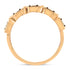 10K Rose Gold Flashed .925 Sterling Silver Miracle-Set Diamond 5-Stone Band Ring (1/4 Cttw, J-K Color, I1-I2 Clarity) - Size 7  DestGlow