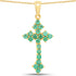 2.00 Carat Genuine Zambian Emerald .925 Sterling Silver Pendant  DestGlow