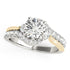 14k White And Yellow Gold Round Bypass Diamond Engagement Ring (1 1/2 cttw) by Bids.com