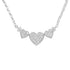14K White Gold 1.0 Cttw Princess Cut Diamond Three Heart 18" Statement Pendant Necklace (H-I Color, SI2-I1 Clarity) by Bids.com