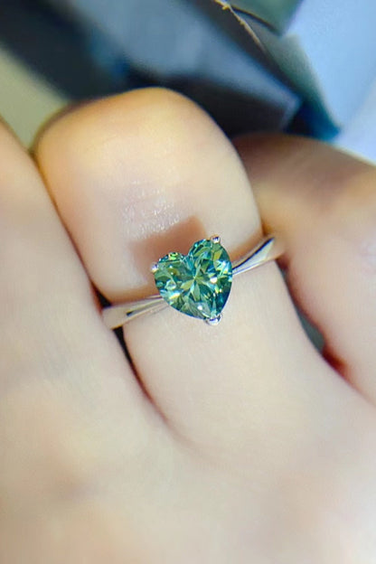 1 Carat Sparkala™ Heart Platinum Over Pure Sterling Silver Ring by Sparkala