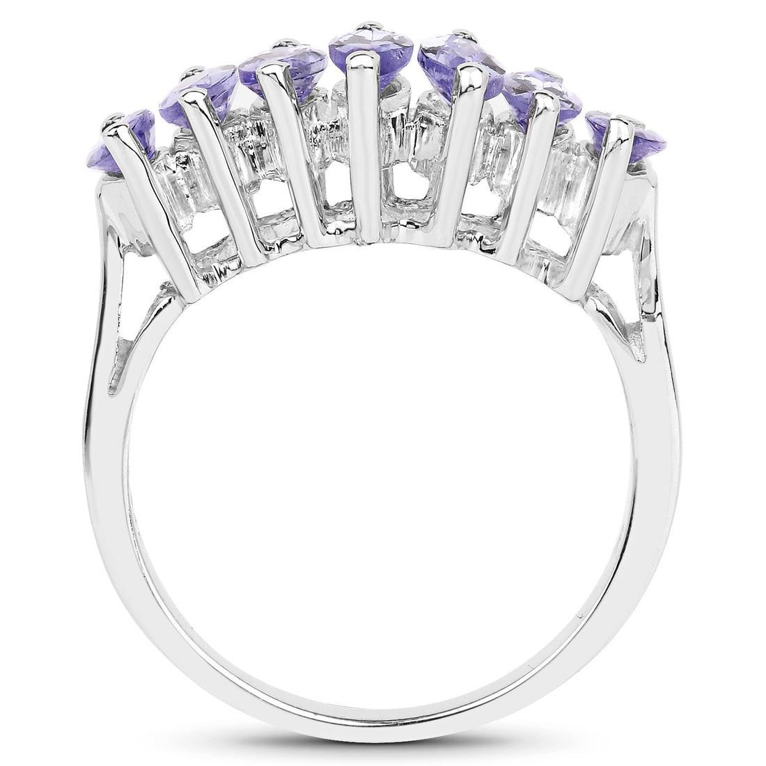 1.68 Carat Genuine Tanzanite .925 Sterling Silver Ring by Bids.com