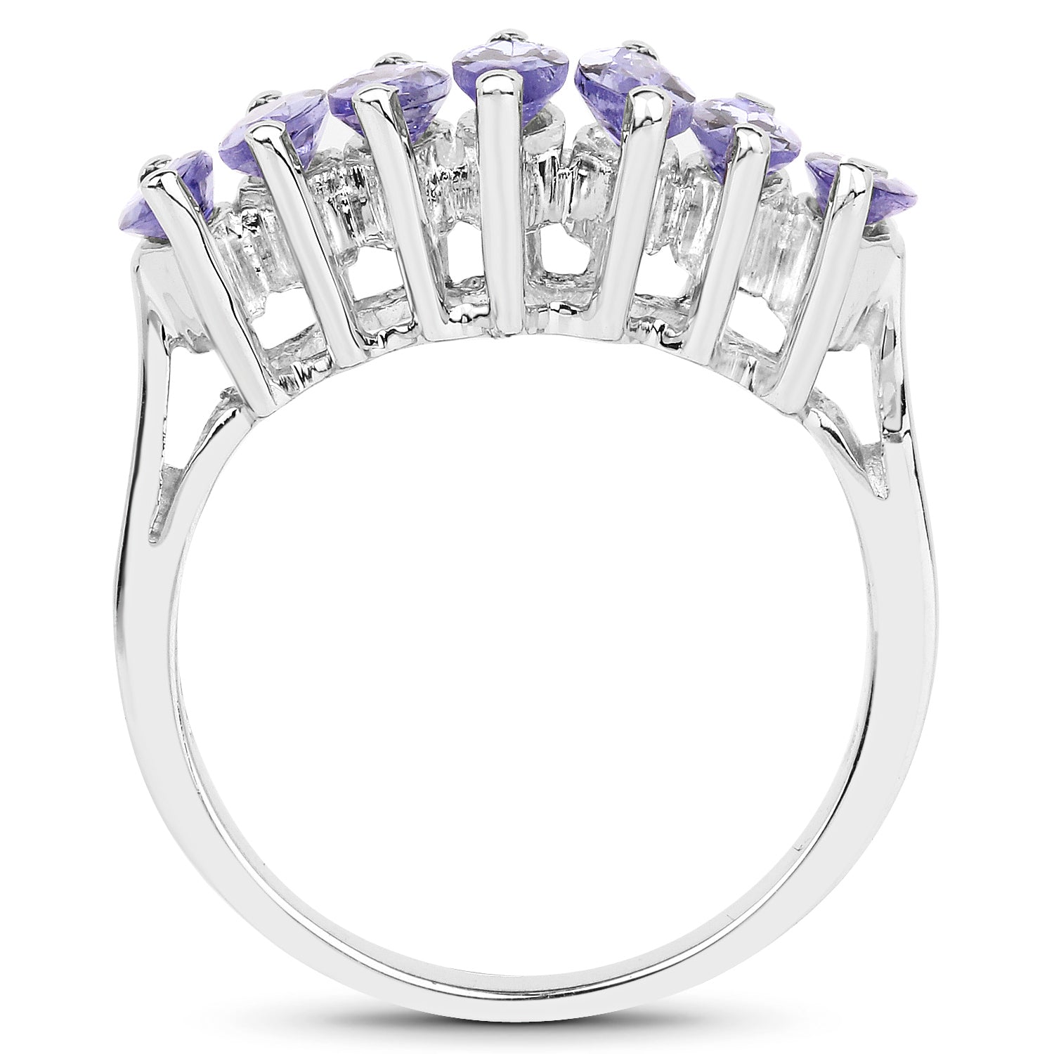 1.68 Carat Genuine Tanzanite .925 Sterling Silver Ring by Bids.com