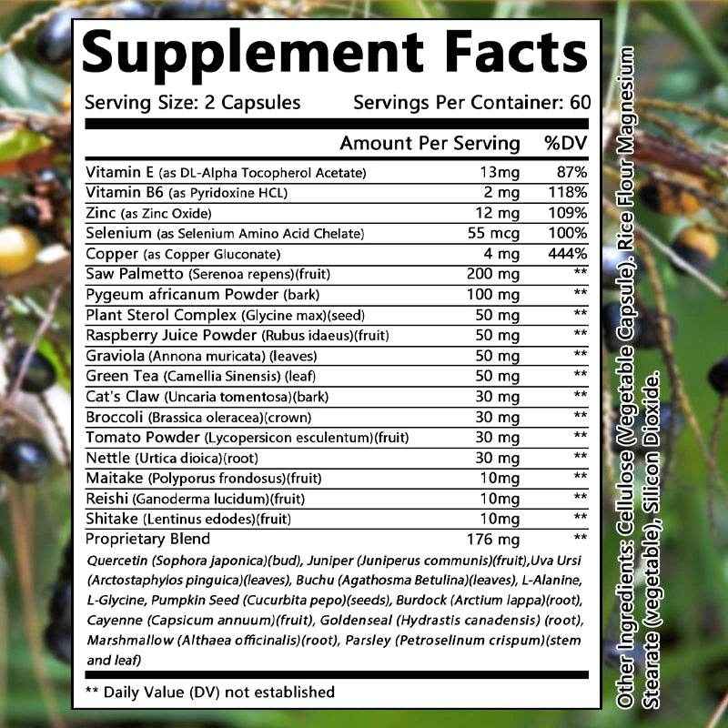 Saw Palmetto Extract, Vitamin &amp; Mineral Supplement, Antioxidant, - Supports prostate health, urinary health and hair growth