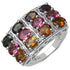 3.72 Carat Genuine Multi Tourmaline .925 Sterling Silver Ring by Bids.com