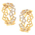 14K Yellow Gold 3/4 Cttw Diamond Honeycomb Hoop Earrings (G-H Color, SI1-SI2 Clarity) - 24MM by Bids.com