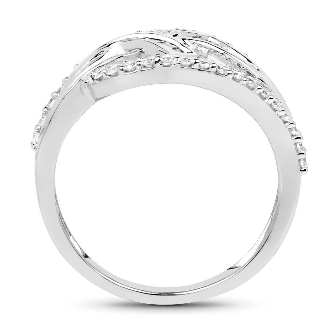 0.72 Carat Genuine White Diamond 14K White Gold Ring (E-F-G Color, VS-SI Clarity) by Bids.com