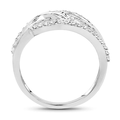 0.72 Carat Genuine White Diamond 14K White Gold Ring (E-F-G Color, VS-SI Clarity) by Bids.com