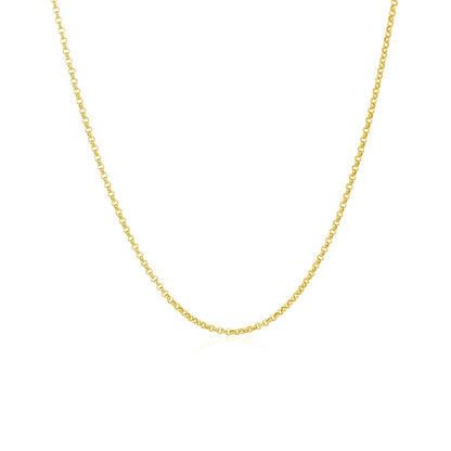 14k Yellow Gold Diamond Cut Rolo Chain 1.1mm by Bids.com