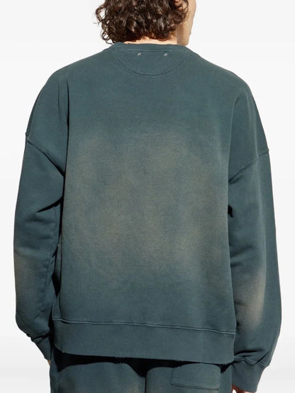 Golden Goose Men `Journey` Crew-Neck Sweatshirt With Embroidery by Luosophy