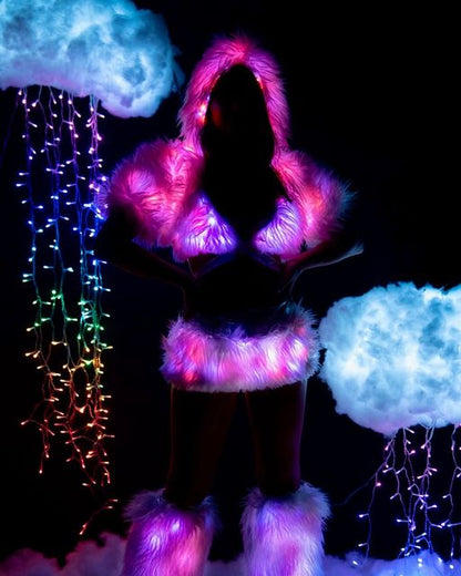 GlowFur Illuminated Light-Up Wrap Top by Rave Fix