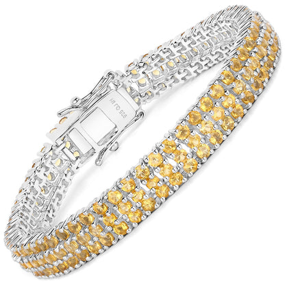 11.12 Carat Genuine Citrine .925 Sterling Silver Bracelet by Bids.com