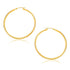 14k Yellow Gold Polished Hoop Earrings (30mm) by Bids.com