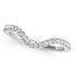 14k White Gold Wavy Design Round Diamond Wedding Ring (1/6 cttw) by Bids.com