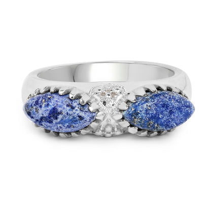 2.28 Carat Genuine Lapis Lazuli .925 Sterling Silver Ring by Bids.com
