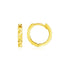 14k Yellow Gold Petite Round Hoop Earrings with Geometric Texture by Bids.com