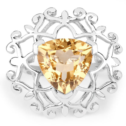 5.71 Carat Genuine Citrine .925 Sterling Silver Ring by Bids.com