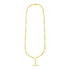 14k Yellow Gold Alternating Oval and Round Chain Necklace with Toggle by Bids.com