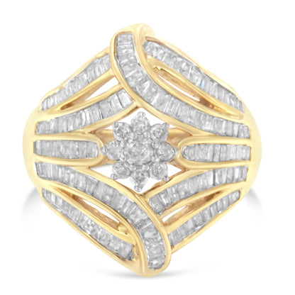 10K Yellow Gold Diamond Ring (1 Cttw, I-J Color, I2-I3 Clarity) - Size 7 by Bids.com
