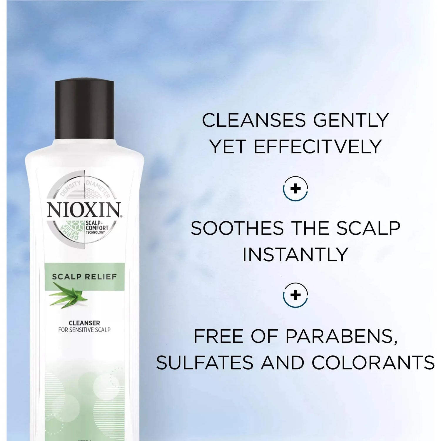 Nioxin Scalp Relief Cleanser Shampoo for Sensitive Dry and Itchy Scalp 6.7 Oz by Pasteur Pharmacy