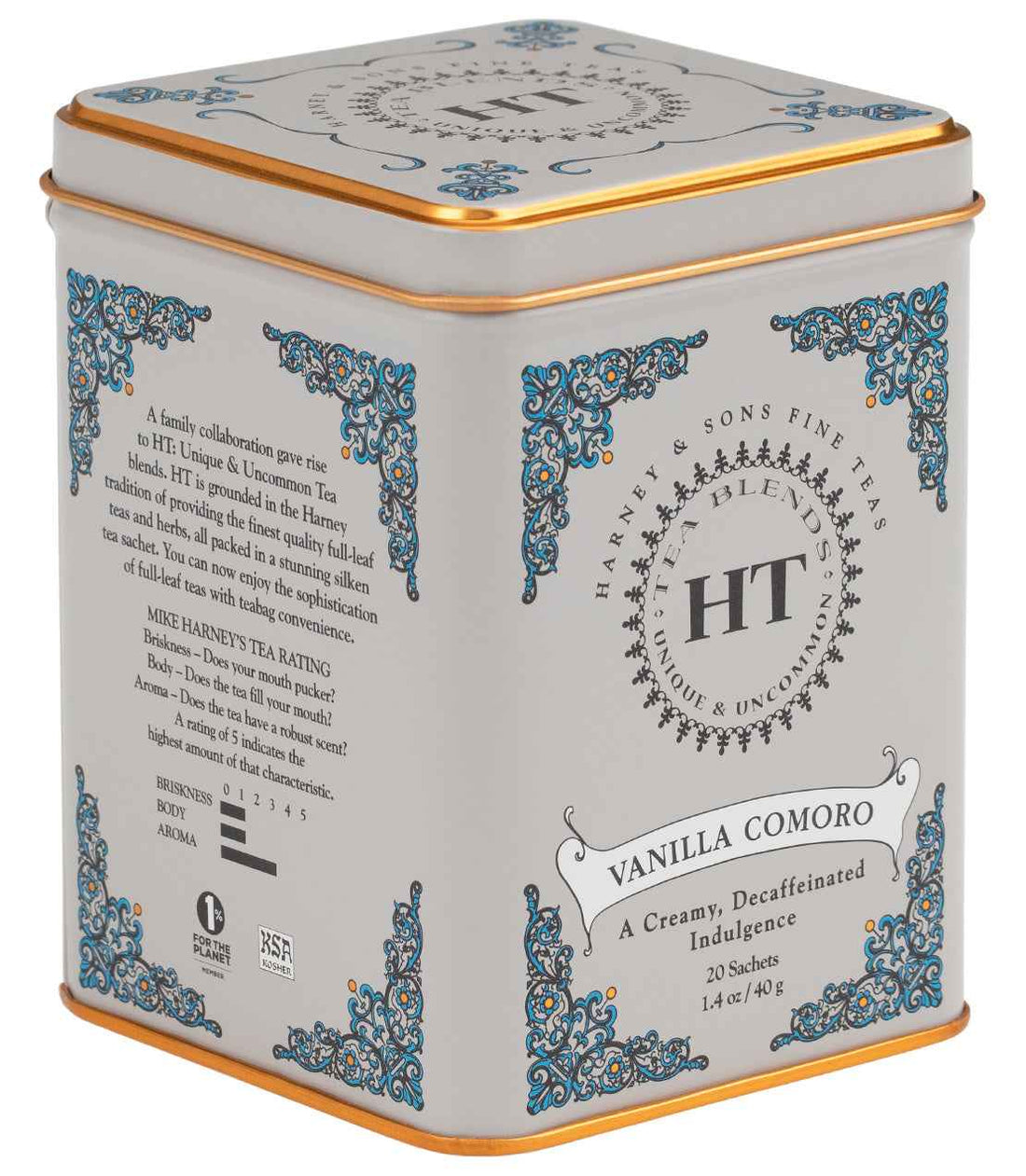 Decaf Vanilla Comoro, HT Tin of 20 Sachets
